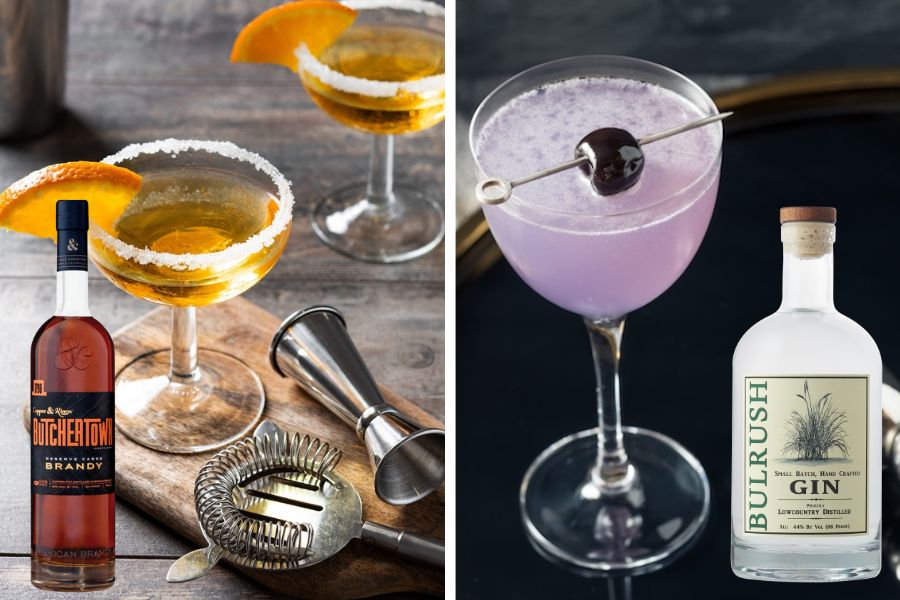 Aviation and Sidecar cocktails inspired by flight and adventure
