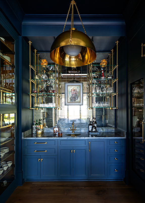 bar casual keeping room Palmetto Bluff elegant coastal home by Kelly Caron Designs