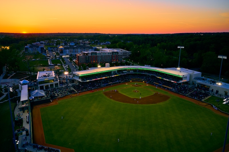 Augusta GreenJackets playing at SRP Park along the Savannah River