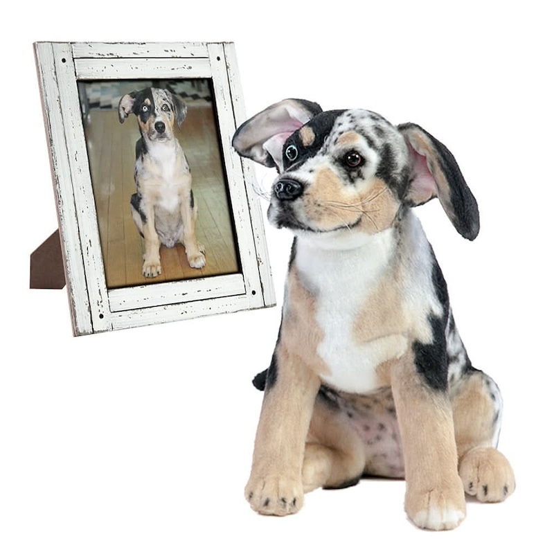 Custom plush made to memorialize dog stuffed animal