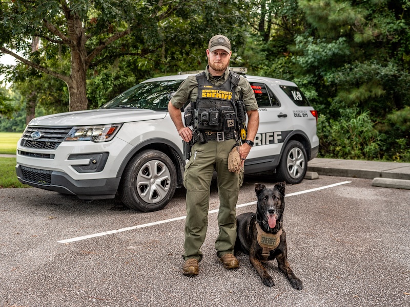 Police dog and Police Officer