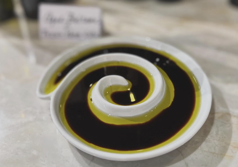 Olive oil and balsamic mixed
