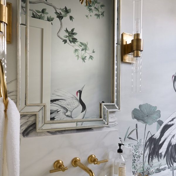 A Powder Room Where Coastal Design Takes Flight