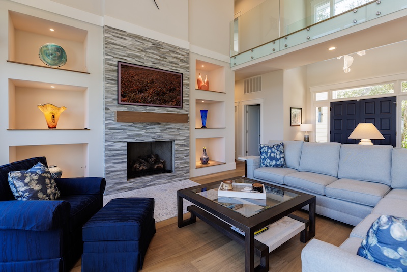 Port Royal Plantation home renovation by Southern Coastal Homes Den TV After