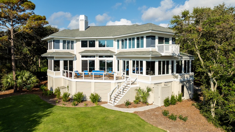Port Royal Plantation home renovation by Southern Coastal Homes backyard after