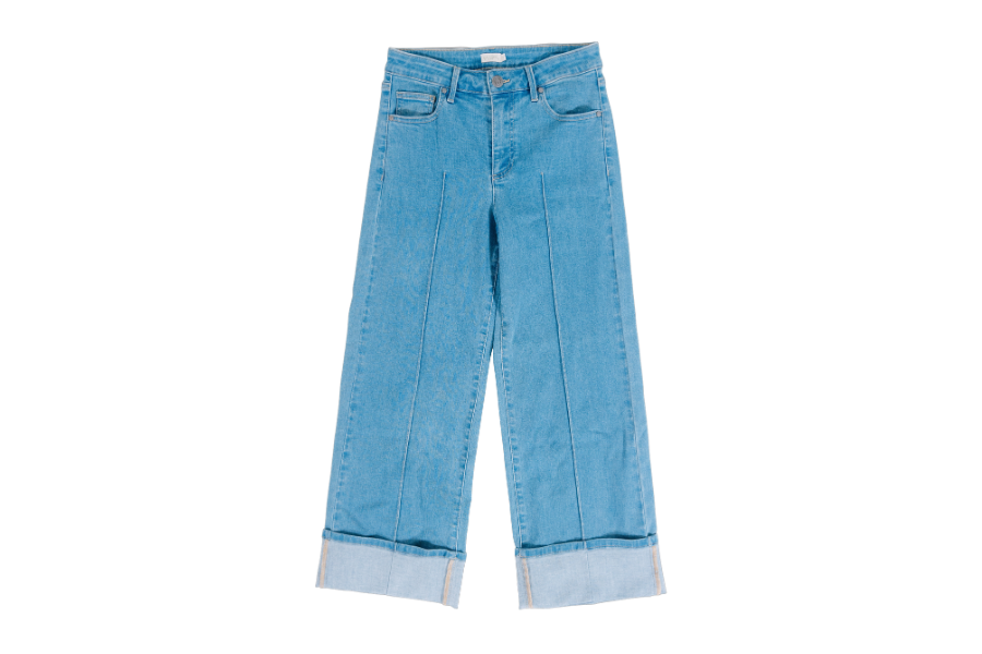Wide-leg cropped jeans