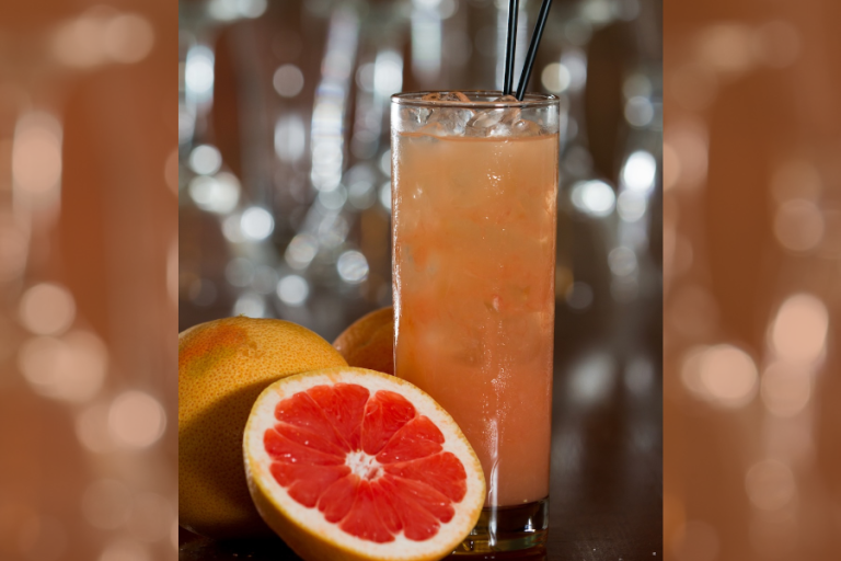 Classic Greyhound cocktail made with fresh grapefruit juice and gin served over ice.