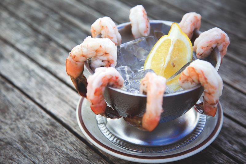 Fresh local shrimp served at Hudson’s Seafood House on the Docks on Hilton Head Island.