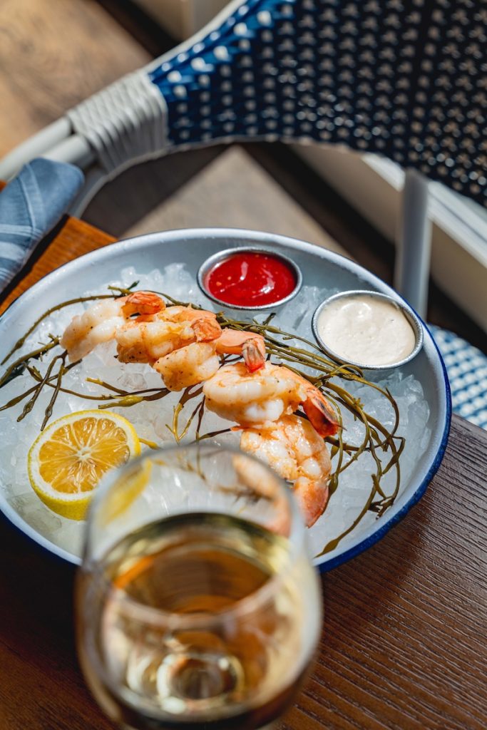 Shrimp dish served at The Quarterdeck in Harbour Town on Hilton Head Island.