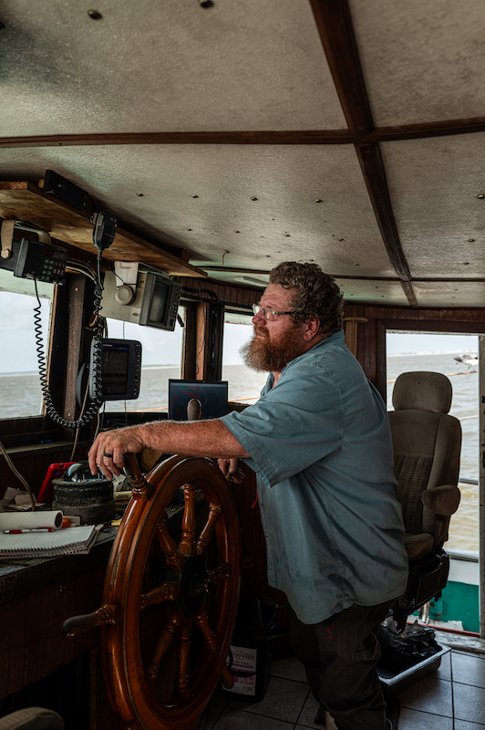 Craig Reaves shrimp boat captain aboard Graice Belle