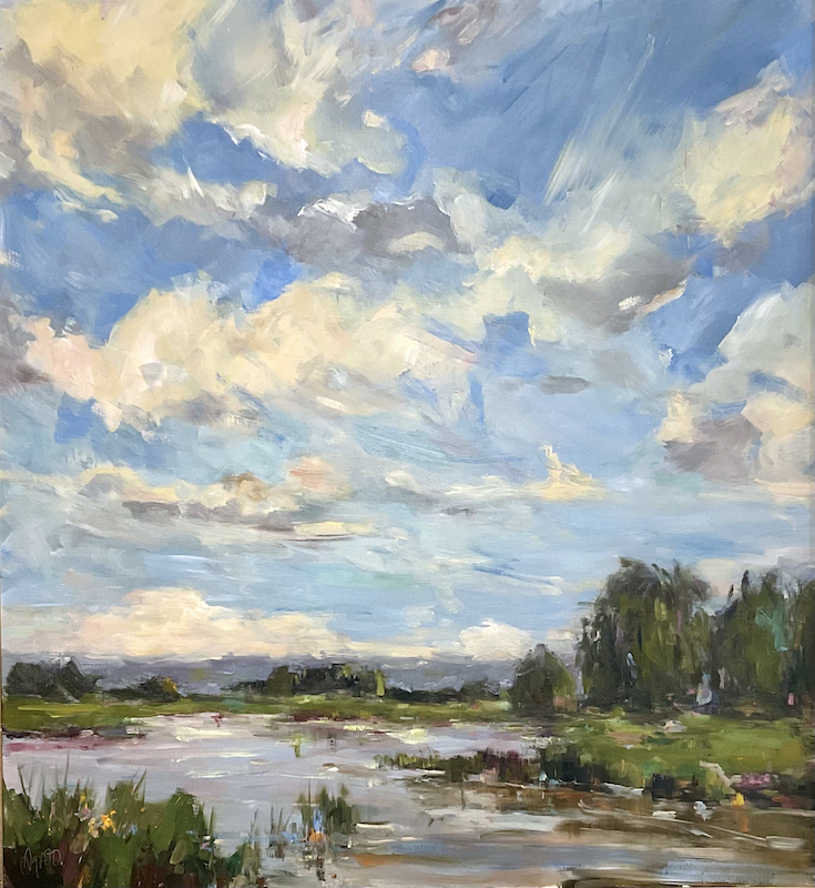 Drifting Clouds Over the Marsh by Stephanie Amato