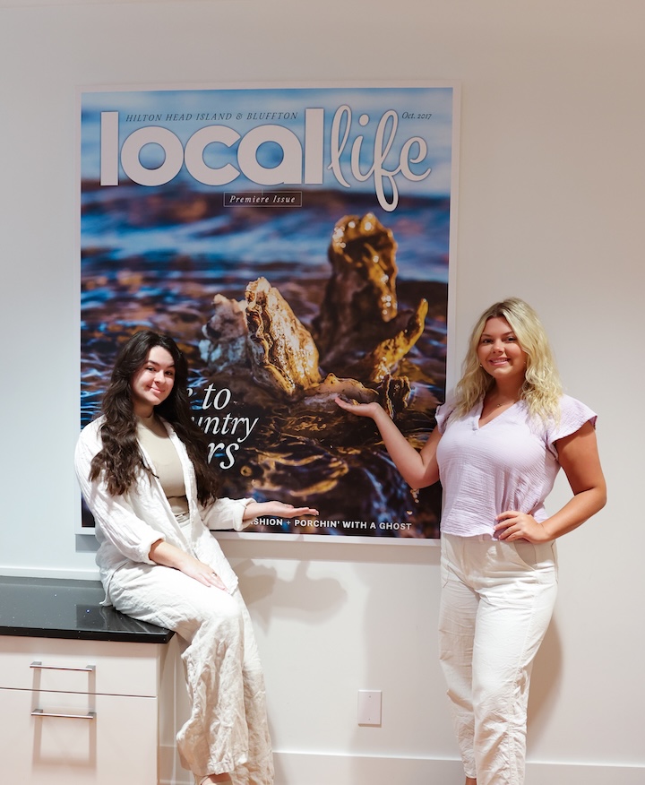 LOCAL Life Interns in the office with a large LOCAL Life artwork