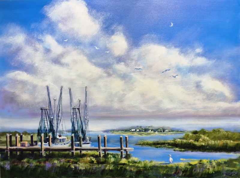 Shrimp Boats & Cotton Clouds by Frank Gorman
