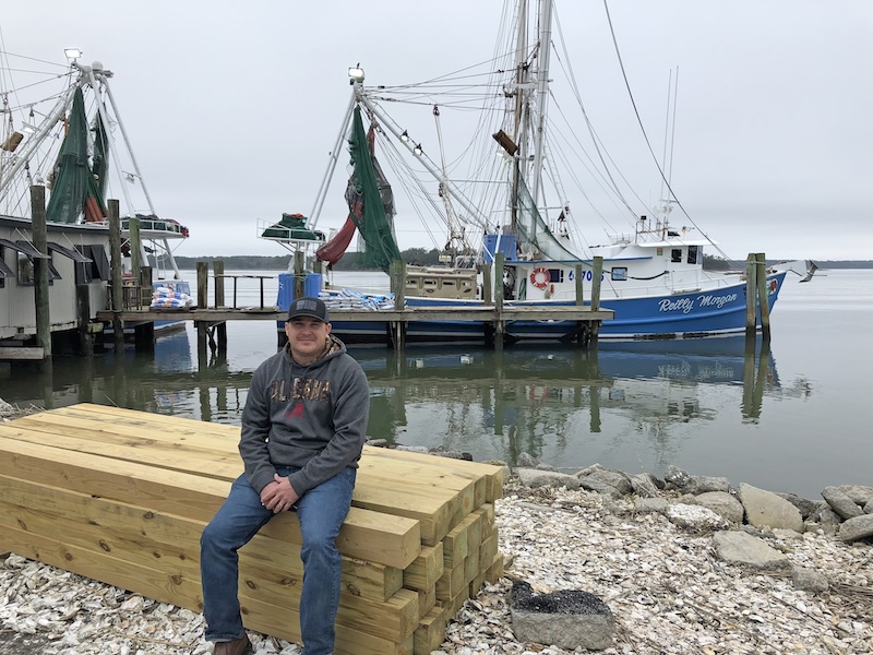 Jeff Toomer with the Reilly Morgan, part of his family’s longstanding Lowcountry shrimping tradition.