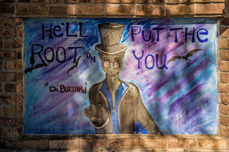 Daufuskie Island mural depicting the legend of Dr. Buzzard