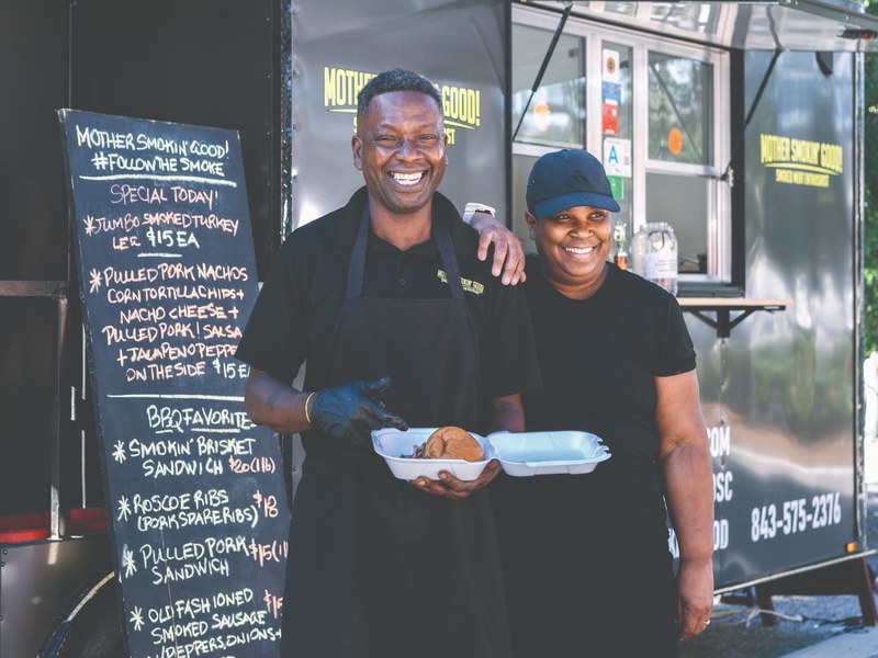 Marquith “Roscoe” and Danielle Green at Mother Smokin’ Good BBQ