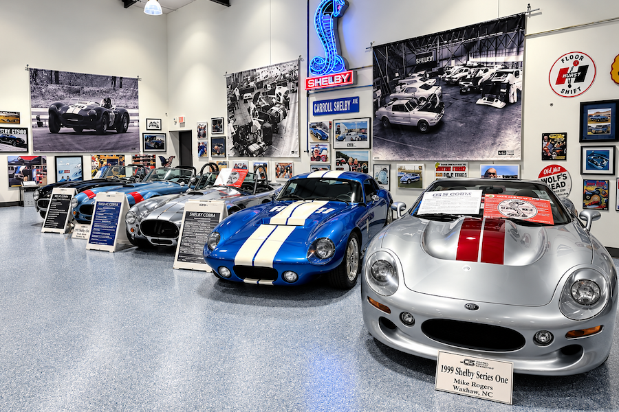 Rare collector cars displayed in Mike and Debbie Rogers’ automotive collection