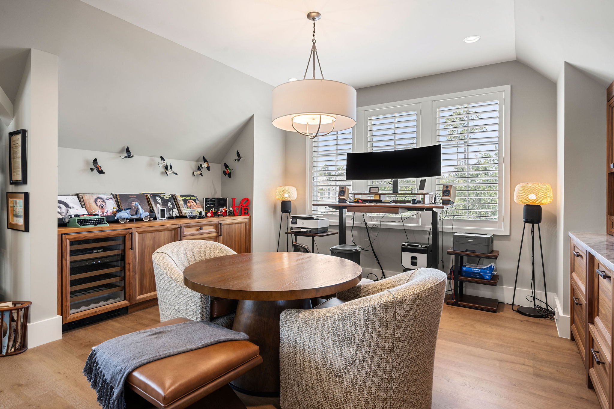 Entertainment suite with pool table and media space at 364 Waterfowl Road