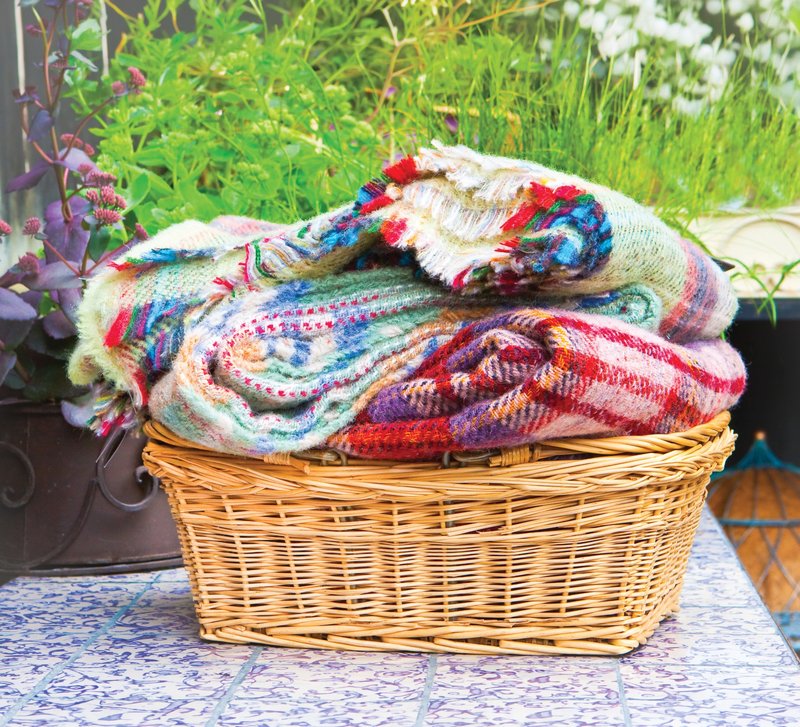 Blankets in a basket
