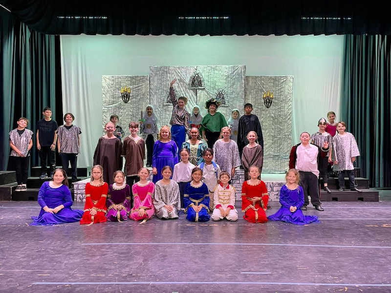 Hilton Head Island Elementary School students pose together following a school performance