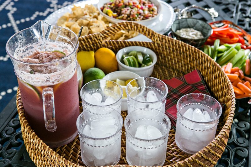 Outdoor display of drinks, ice and party refreshments